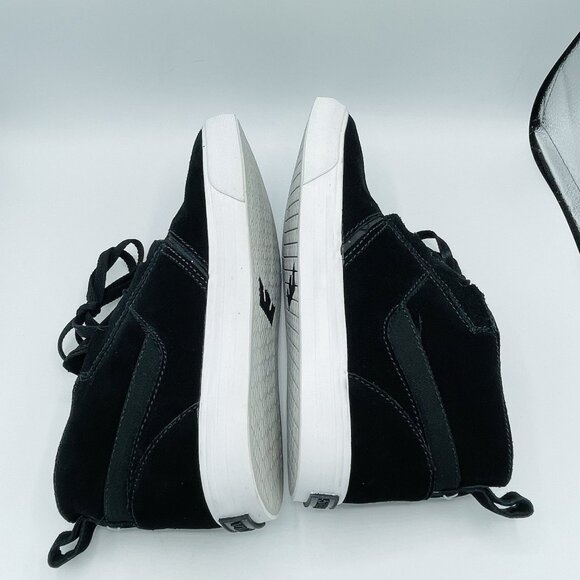 Supra Shoes Mens 10 Black & White Suede Leather MMVI Kensington Skate Sneakers - Picture 13 of 13